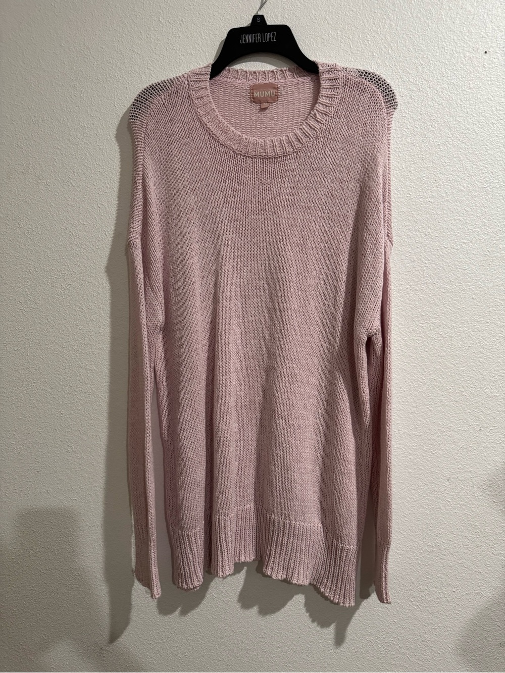 Show Me Your MuMu Lightweight Blush Pink Crewneck Sweater